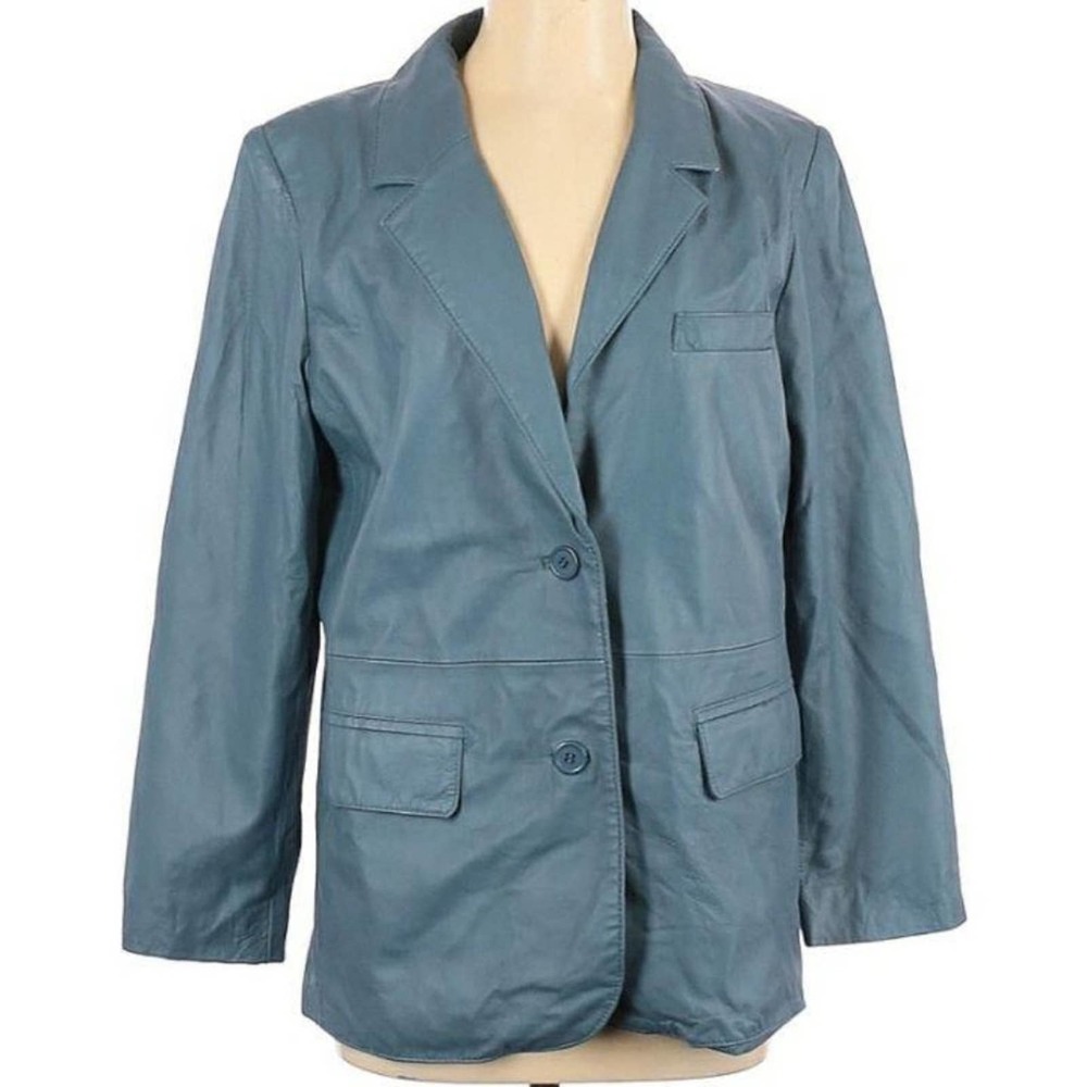 Excelled Collection Leather Jacket Blazer Coat 12